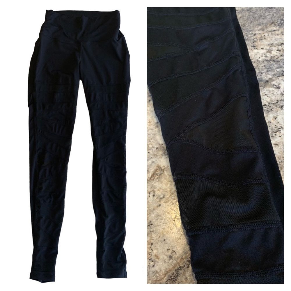 Namastetics Black mesh Leggings size medium